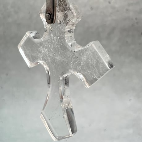 【ガネッシュヒマール産】天然ヒマラヤ水晶クロスペンダントトップ⑦/Ganesh Himal Himalayan Quartz Cross Pendant Top