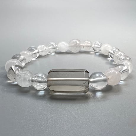 【デザインブレスレット】天然ヒマラヤ水晶デザインブレスレット/Himalayan Quartz Design Bracelet