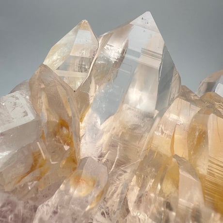 ハイクオリティ【ガネッシュヒマール産】リモナイトイン天然ヒマラヤ水晶クラスター/Ganesh Himal Limonite in Himalayan Quartz