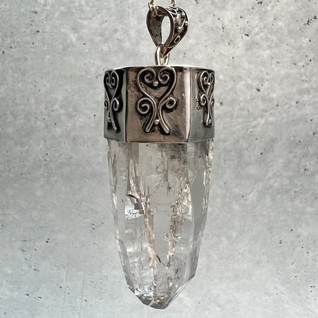 【ガネッシュヒマール産】天然ヒマラヤ水晶シルバー925ペンダントトップ/Ganesh Himal Himalayan Quartz S/V925 Pendant Top