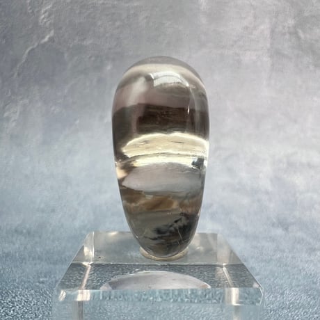 【ガウリシャンカール産】天然ヒマラヤスモーキークォーツ"手磨き加工"勾玉ビーズ③/Gaurishankar Himalayan Smoky Quartz Magatama Beads