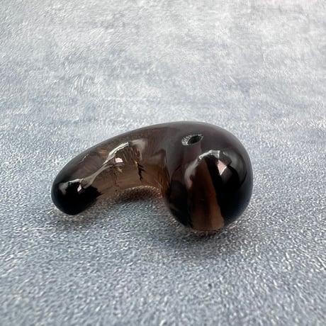 【ガウリシャンカール産】天然ヒマラヤスモーキークォーツ"手磨き加工"勾玉ビーズ②/Gaurishankar Himalayan Smoky Quartz Magatama Beads