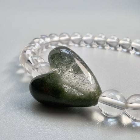 ハイクオリティー【ガネッシュヒマール産】天然ヒマラヤ水晶 デザインブレスレット/High Qualit Ganesh Himal Himalayan Quartz Design Bracelet
