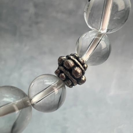 【ガネッシュヒマール産】天然ヒマラヤ水晶デザインブレスレット/Ganesh Himal Himalayan Quartz Design Bracelet