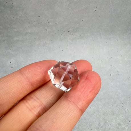 【ガネッシュヒマール産】天然ヒマラヤ水晶"手磨き加工"イコサヘドロン"ビーズ/Ganesh Himal Himalayan Quartz "Icosahedron"beads