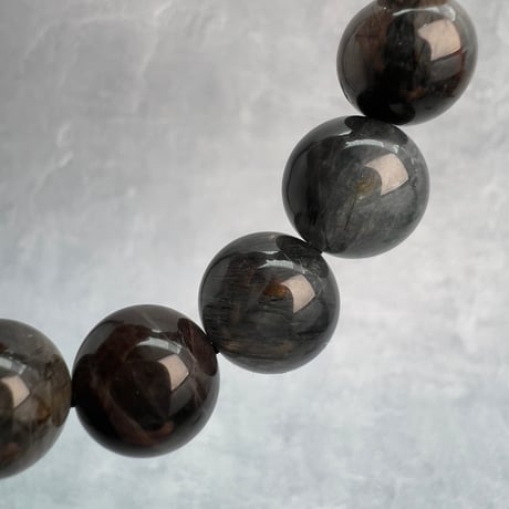 【ガネッシュヒマール産】アクチノライトイン天然ヒマラヤ水晶ブレスレット⑥/Ganesh Himal Actinorite in Himalayan Quartz Bracelet