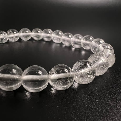 【アンナプルナ産】"手磨き加工"天然ヒマラヤ水晶ブレスレット8mm内径17cm/Annapurna Himalayan Quartz  Bracelet