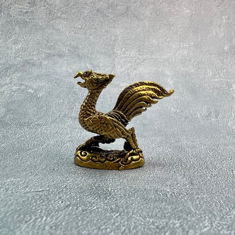 真鍮製ミニ置物【縁起物】A/Brass Mini Statue "Good luck charm"