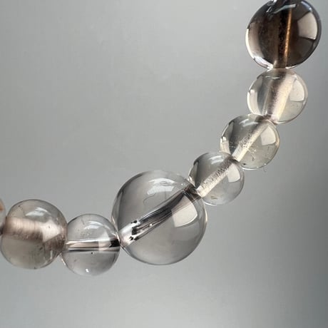 【デザインブレスレット】ガウリシャンカール産天然ヒマラヤスモーキークォーツ/Gaurishankar Smoky Quartz Design Bracelet