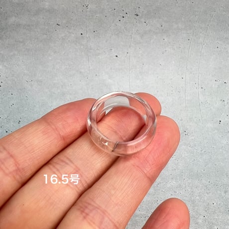 【ガネッシュヒマール産】天然ヒマラヤ水晶プレーンリング8.5号〜18.5号/Ganesh Himal Himalayan Quartz Plain Ring