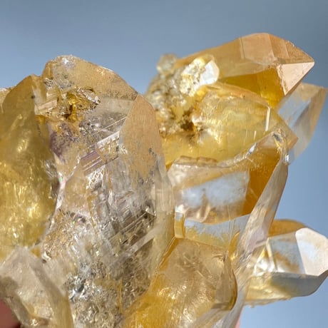 【ガネッシュヒマール産】リモナイトインヒマラヤ水晶 クラスター/Ganesh Himal Limonite in Himalayan Quartz Cluster