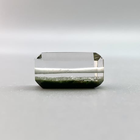 Mt.Fuji浄化🗻 【ガネッシュヒマール産】クローライトインヒマラヤ水晶"手磨き加工"スクエアビーズ2P1⃣/Ganesh Himal Chlorite  in Himalayan Quartz