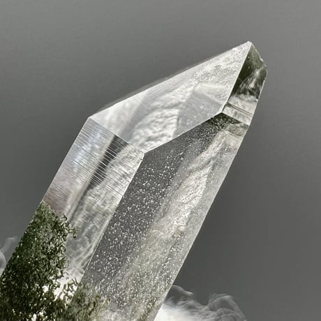 【ガネッシュヒマール産】クローライトイン天然ヒマラヤ水晶ミニポイント/Ganesh Himal Chlorite in Himalayan Quartz Mini Point