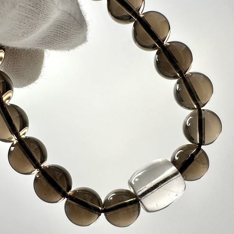 【デザインブレスレット】ガウリシャンカール産天然ヒマラヤスモーキークォーツ/Gaurishankar SmokyQuartz Design Bracelet