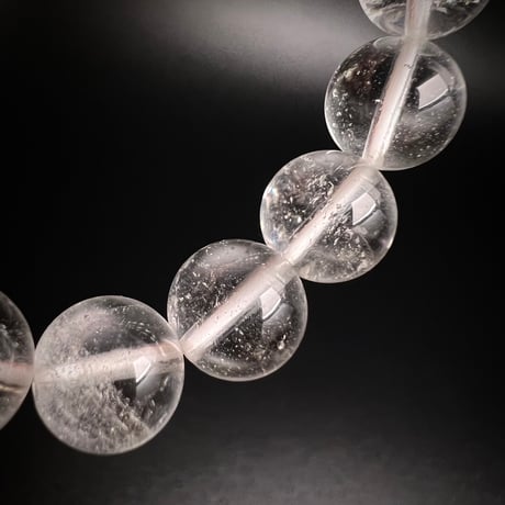 【アンナプルナ産】"手磨き加工"天然ヒマラヤ水晶ブレスレット④10mm内径17cm/Annapurna Himalayan Quartz  Bracelet