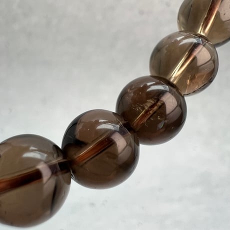 【ガウリシャンカール産】天然ヒマラヤスモーキークォーツブレスレット9mm内径18/Gaurishankar Himalayan Smoky Quartz Bracelet