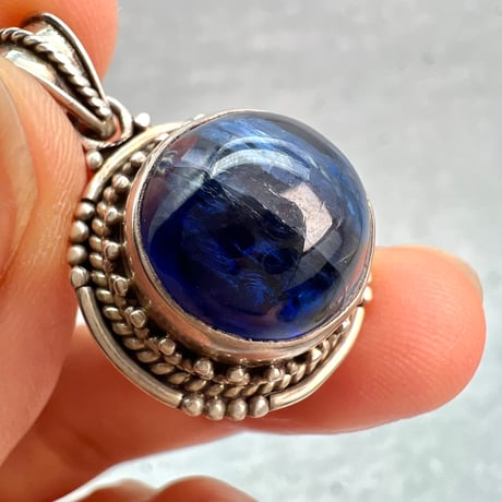 ネパール産天然ヒマラヤカイヤナイトS/V925ペンダントトップ/NEPAL Himalayan Kyanite Pendant Top