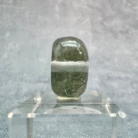【ガネッシュヒマール産】アクチノライトイン天然ヒマラヤ水晶 タイヤ型ビーズ④iGanesh Himal Actinolite in Himalayan Quartz Tire beads