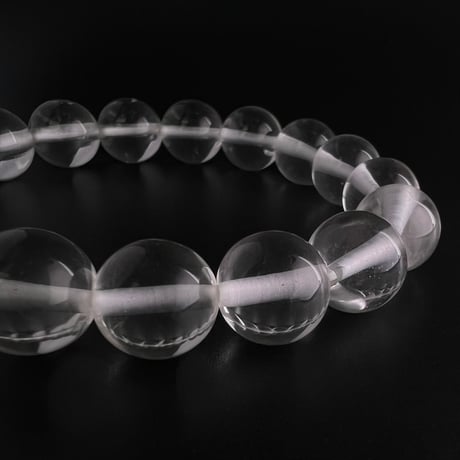 【アンナプルナ産】"手磨き加工"天然ヒマラヤ水晶ブレスレット12mm内径17cm/Annapurna Himalayan Quartz  Bracelet