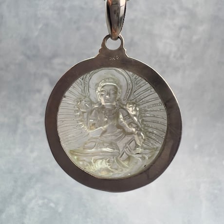 【ガウリシャンカール産】天然ヒマラヤスモーキークォーツ"グリーンターラ様"ペンダントトップ①/Gaurishankar Himalayan Smoky Quartz "Green Tara"