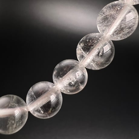 【アンナプルナ産】"手磨き加工"天然ヒマラヤ水晶ブレスレット8mm内径17cm/Annapurna Himalayan Quartz  Bracelet
