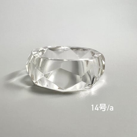 【ガネッシュヒマール産】天然ヒマラヤ水晶ファセットリング(12号〜15.5号) /Ganesh Himal Himalayan Quartz Facet Ring