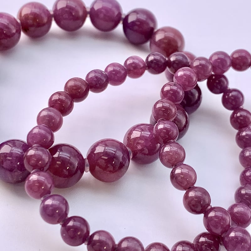 天然ルビー】ピンクパープルサファイアブレスレット(鑑定書付き)/RUBY