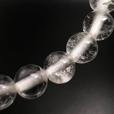 【アンナプルナ産】"手磨き加工"天然ヒマラヤ水晶ブレスレット6mm内径17cm/Annapurna Himalayan Quartz  Bracelet