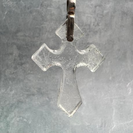 【ガネッシュヒマール産】天然ヒマラヤ水晶クロスペンダントトップ④/Ganesh Himal Himalayan Quartz Cross Pendant Top
