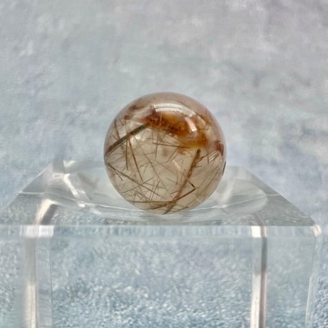 【ガネッシュヒマール産】アクチノライトイン天然ヒマラヤ水晶ビーズ⑫/Ganesh Himal Actinolite in Himalayan Quartz beads