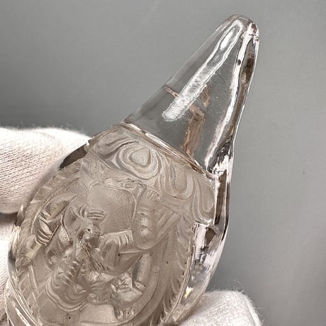 Gauri Shankar Smoky Quartz / ガウリシャンカール スモーキークォーツ ガネーシャ彫り 法螺貝