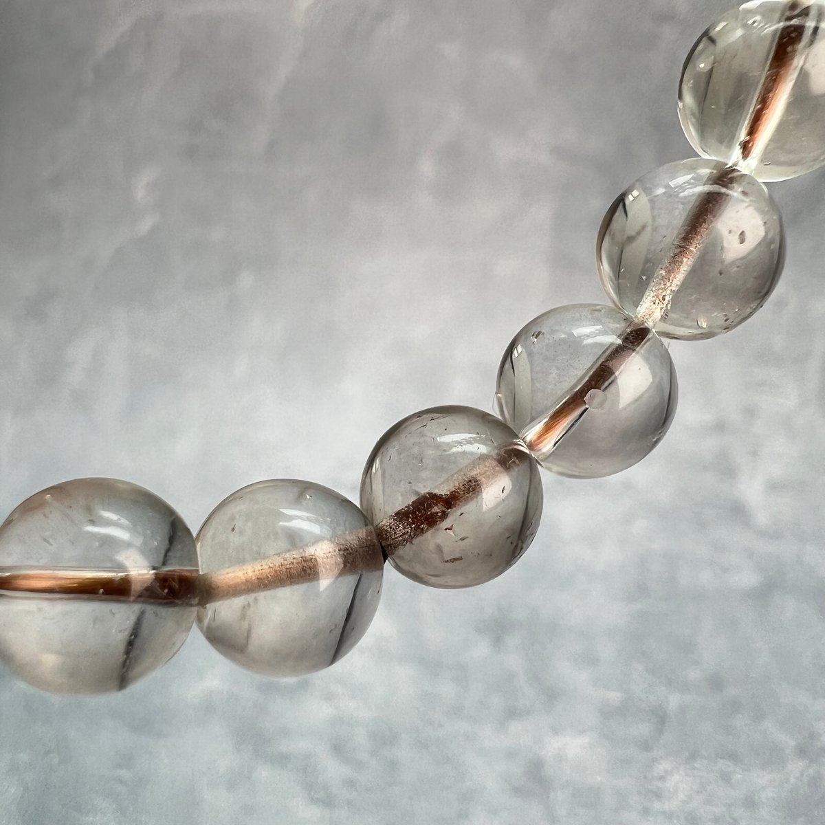 珍しい❣️12mmバイカラースモーキークォーツブレスレット 珍しい❣️12mmバイカラースモーキークォーツブレスレット