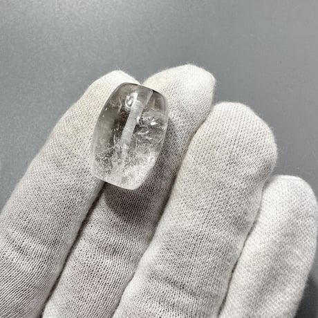 カイラス産"手磨き"天然ヒマラヤ水晶 バレルビーズ⑤ Kailash Himalayan Quartz Barrel beads