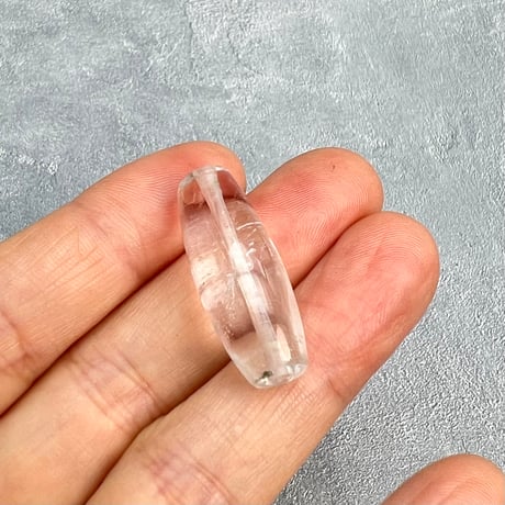 【カイラス産】天然ヒマラヤ水晶バレルビーズ②/Kailash Himalayan Quartz Barrel Beads