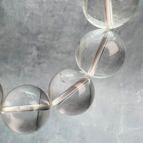 【カイラス産】"手磨き"天然ヒマラヤ水晶ブレスレット16mm内径15cm弱/Kailash Himalayan Quartz Bracelet