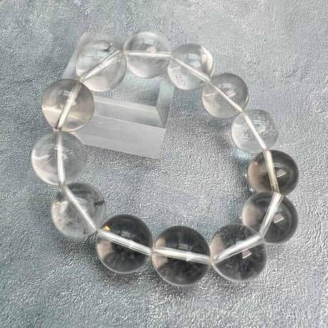 【カイラス産】"手磨き"天然ヒマラヤ水晶 ブレスレット16mm内径16cm/Kailash Himalayan Quartz Bracelet