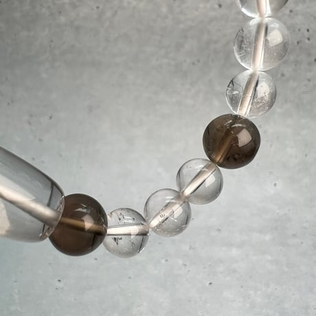 【デザインブレスレット】ガネッシュヒマール×ガウリシャンカール天然ヒマラヤ水晶/Ganesh Himal×GauriShankar Himalayan Quartz Design Bracelet