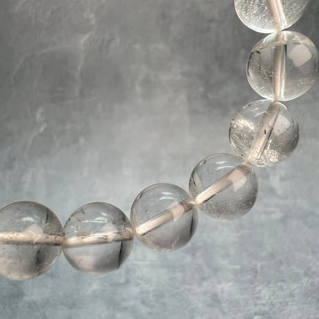 【カイラス産】"手磨き加工"天然ヒマラヤ水晶ブレスレット②/Kailash Himalayan Quartz Bracelet