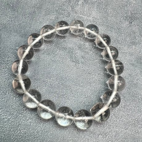 【ガネッシュヒマール産】天然ヒマラヤ水晶ブレスレット10mm内径15cm/Ganesh Himal Himalayan Quartz Bracelet