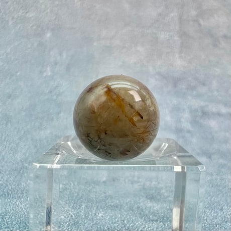 【ガネッシュヒマール産】アクチノライトイン天然ヒマラヤ水晶ビーズ②/Ganesh Himal Actinolite in Himalayan Quartz beads