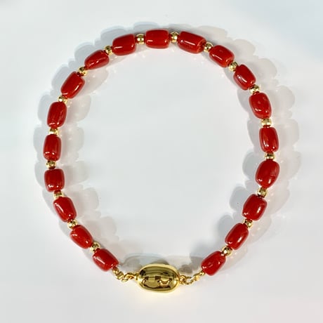 イタリア産赤珊瑚ブレスレット🅰️/Red Coral Bracelet