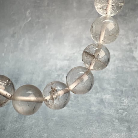 【ガネッシュヒマール産】天然ヒマラヤ水晶ブレスレット10mm内径16cm-B/Ganesh Himal Himalayan Quartz Bracelet