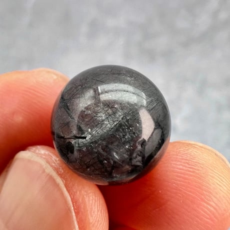 【ガネッシュヒマール産】アクチノライトイン天然ヒマラヤ水晶ビーズ⑦/Ganesh Himal Actinolite in Himalayan Quartz beads