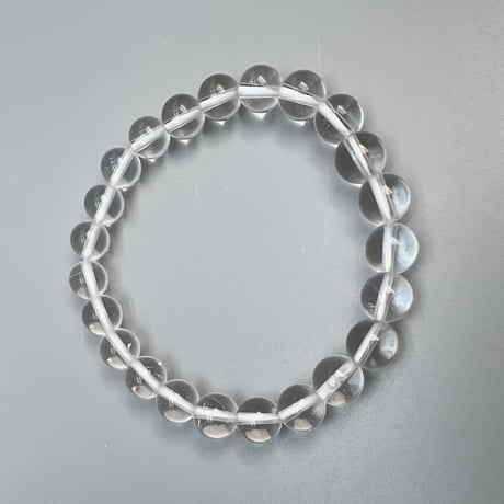 【ハイクオリティー】ガネッシュヒマール産天然ヒマラヤ水晶ブレスレット8mm内径15cm/High Quality Ganesh Himal Himalayan Quartz Bracelet