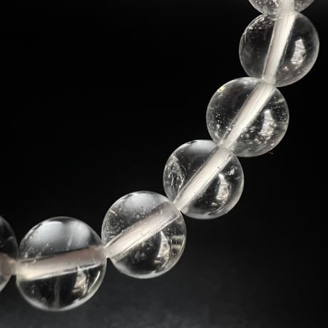 【アンナプルナ産】"手磨き加工"天然ヒマラヤ水晶ブレスレット8mm内径16cm/Annapurna Himalayan Quartz  Bracelet①