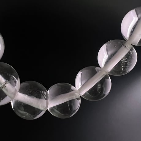 【アンナプルナ産】"手磨き加工"天然ヒマラヤ水晶ブレスレット12mm内径17cm/Annapurna Himalayan Quartz  Bracelet