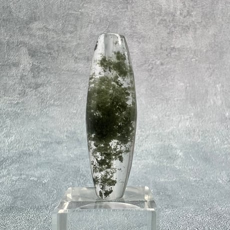 【ガネッシュヒマール産】クローライトイン天然ヒマラヤ水晶 樽型ビーズ/Ganesh Himal Chlorite in Himalayan Quartz barrel beads