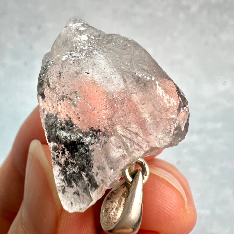 カイラス産】天然ヒマラヤ水晶バチカン付きペンダントトップ④