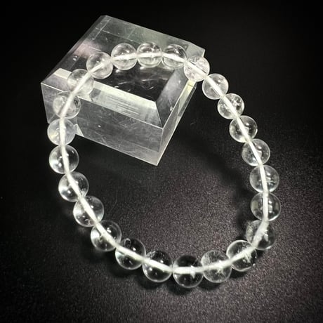 【アンナプルナ産】"手磨き加工"天然ヒマラヤ水晶ブレスレット②8mm内径16cm/Annapurna Himalayan Quartz  Bracelet