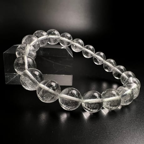 【アンナプルナ産】"手磨き加工"天然ヒマラヤ水晶ブレスレット②10mm内径17cm/Annapurna Himalayan Quartz Bracelet